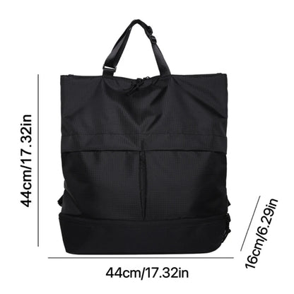 Y2K Nylon Square Backpack – Large Capacity Unisex Bag