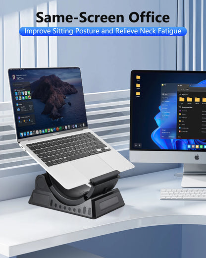 Vertical Laptop Stand Dual Slot Desk Organizer