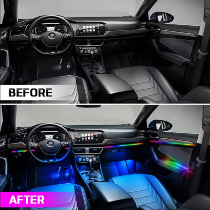 RGB Acrylic Car Ambient Light Bar 35cm 75cm 110cm APP Controlled