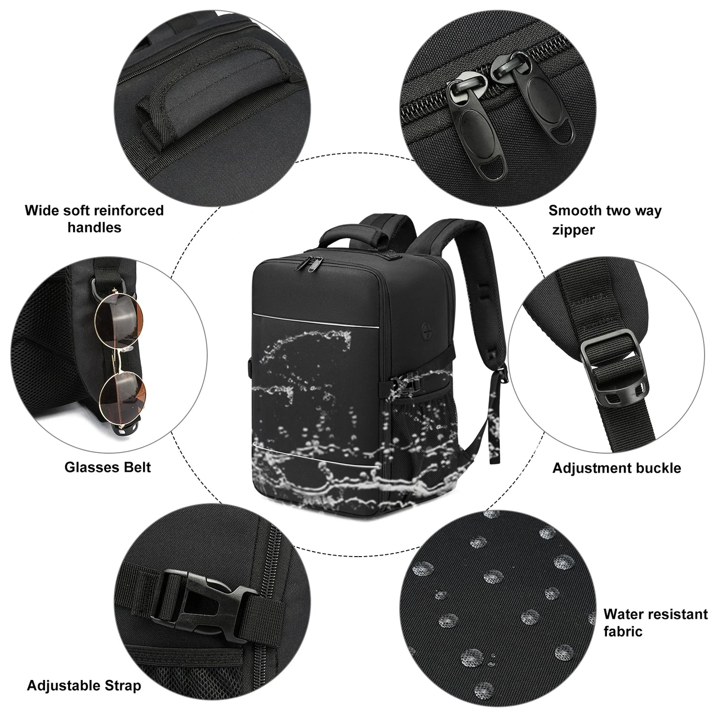 Cabin Bag Backpack 40x20x25 – Airline Carry-On Compliant, Laptop & Travel