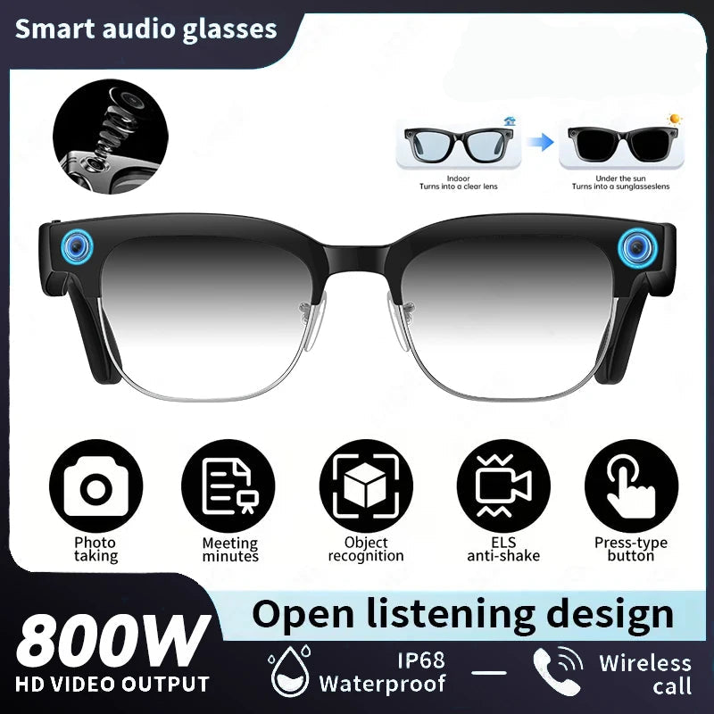 AI Smart Glasses 4K Camera HD Video Recording Bluetooth Audio Calling Music Player Smart Sports Glasses