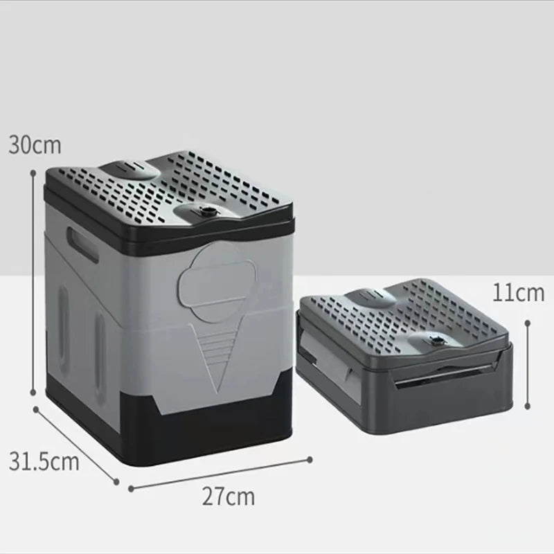 Portable Folding Toilet Collapsible Travel Toilet Anti Odor Storage Box for Car Camping Emergency Use