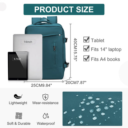 40x20x25 Cabin Backpack – Ryanair-Sized Travel Bag with Laptop Sleeve, 8 Colors