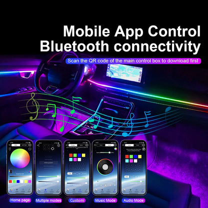 Car Interior Symphony Ambient Light Kit – 6 to 22-in-1, 213 Colors, Bluetooth App Control