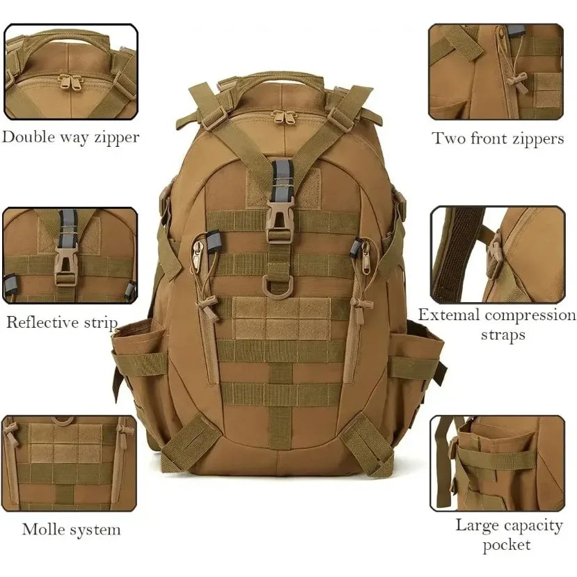 40L Tactical Hiking Backpack with MOLLE System – Men & Women