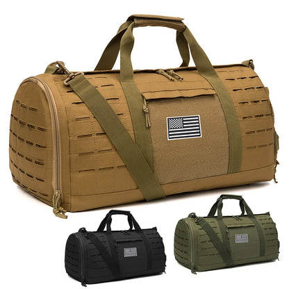 40L Tactical Duffle Bag with Shoe Compartment – Gym, Travel & Outdoor