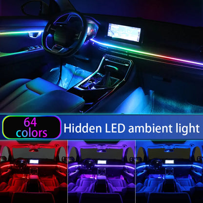 18IN1 RGB Car Interior Ambient Light Kit – Dream Color & Normal, App Control, Full Cabin