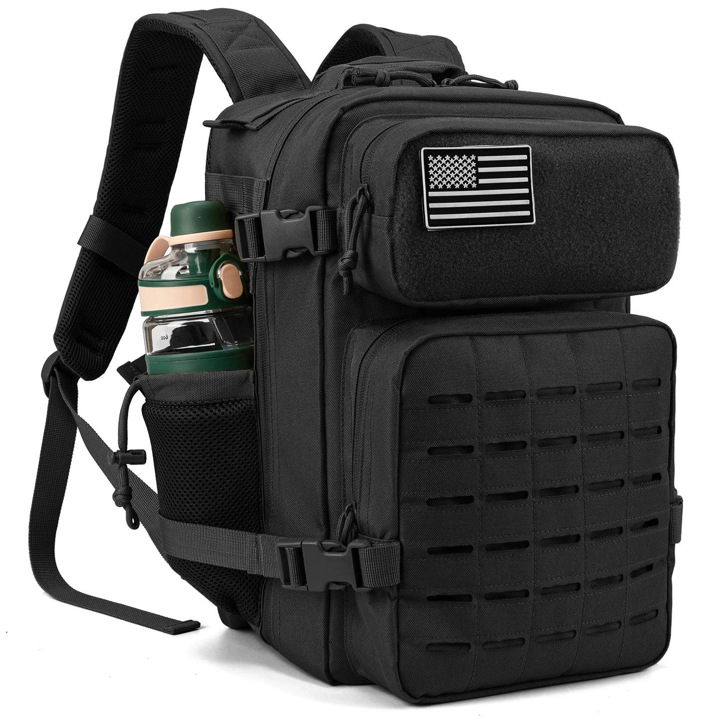 25L Tactical Backpack with Laser-Cut MOLLE and Dual Cup Holders