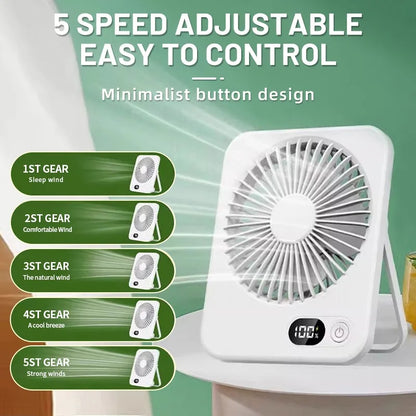 Mini Portable Folding Fan – USB Rechargeable Handheld & Desk Fan