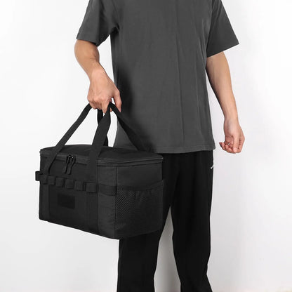 14L Tactical Camping Storage Bag – 600D Oxford, MOLLE, Waterproof Bottom, 3 Dividers, Camping Hiking Picnic