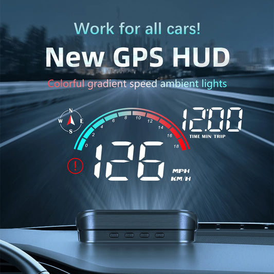 M22 GPS Head Up Display Car Speedometer with GPS and BeiDou Digital Windshield HUD Monitor