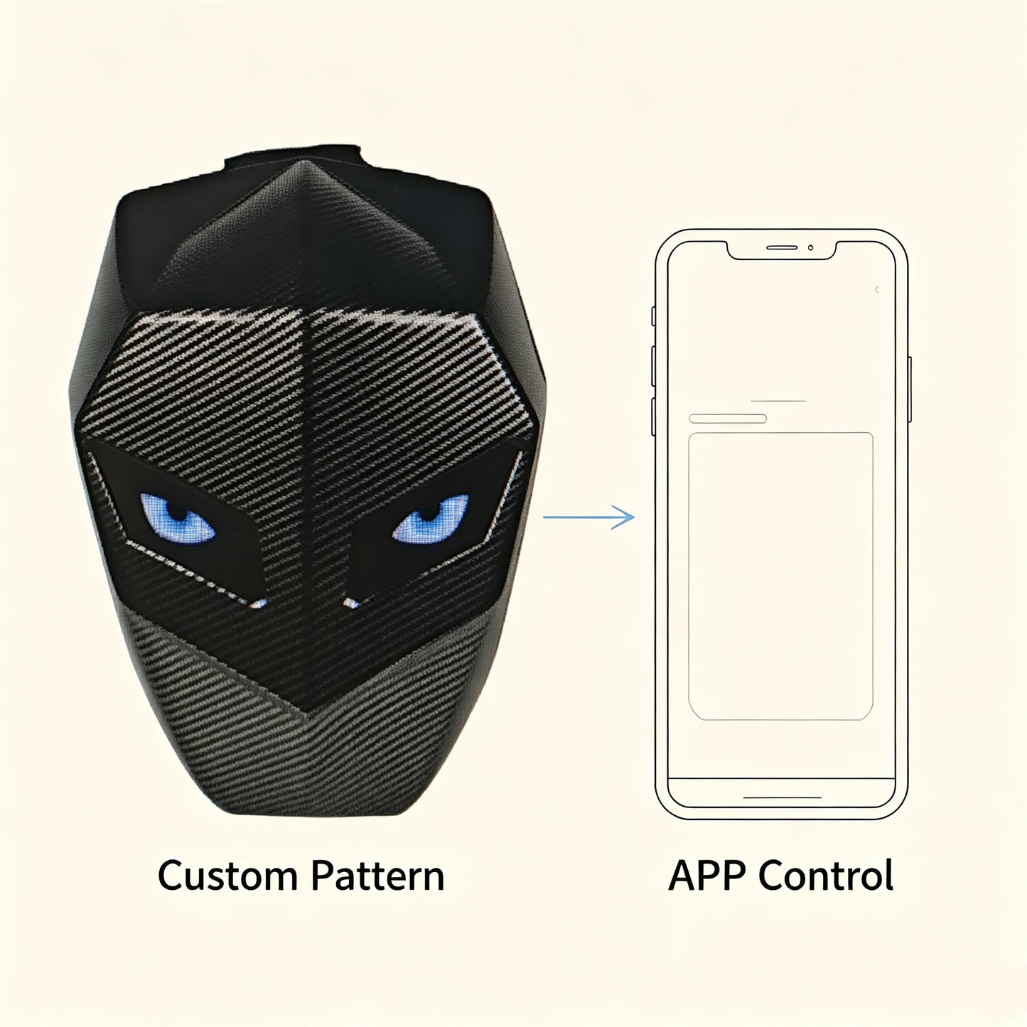 Smart RGB LED Backpack – Bluetooth App-Controlled Color Matrix Screen, Hard Shell Laptop Compartment
