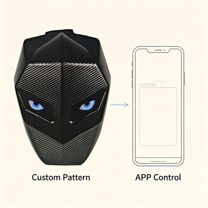 Smart RGB LED Backpack – Bluetooth App-Controlled Color Matrix Screen, Hard Shell Laptop Compartment