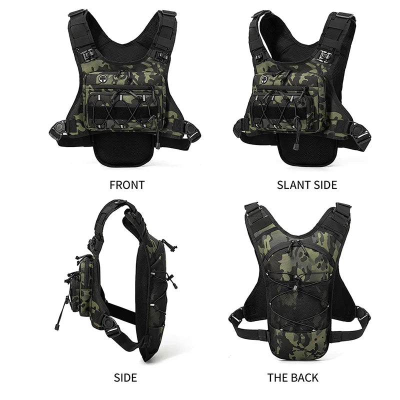 Running Hydration Vest Chest Pack with Water Bladder Compartment