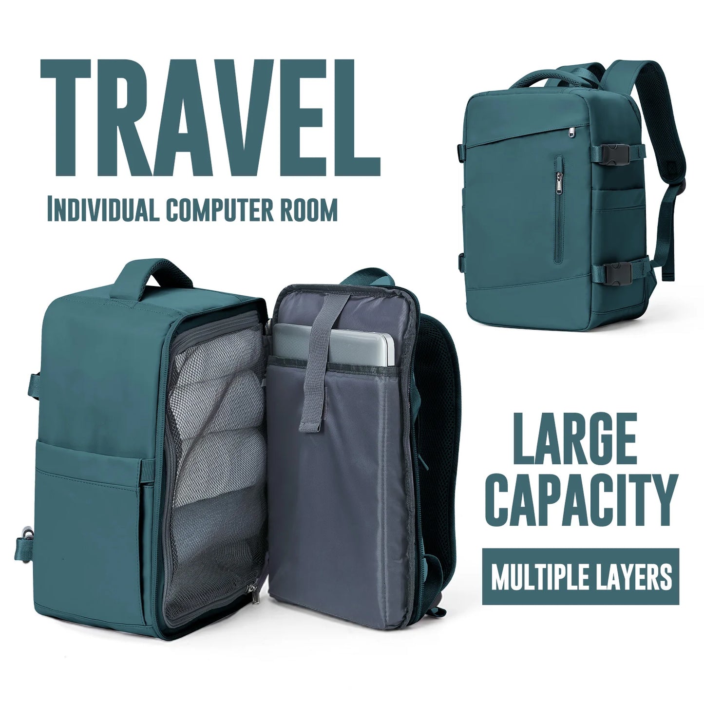 40x20x25 Cabin Backpack – Ryanair-Sized Travel Bag with Laptop Sleeve, 8 Colors