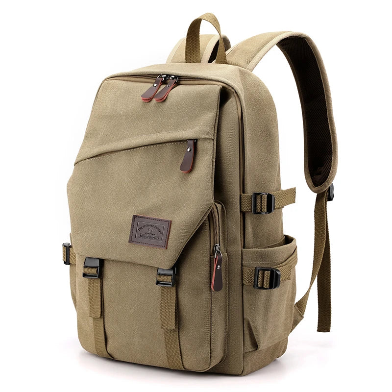 Men's Canvas Backpack with Adjustable Straps – Classic Travel & Daily Carry