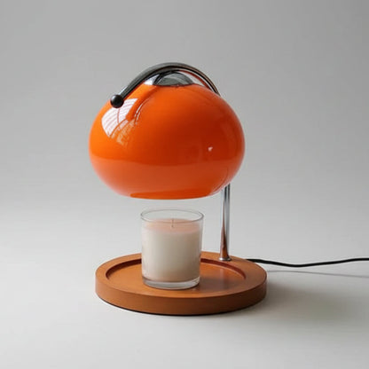 Aromatherapy Candle Warmer Table Lamp Retro Glass Bedside Lamp for Bedroom Study Office