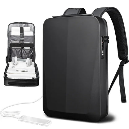 Business Laptop Backpack 15.6" with USB Port and Anti-Theft Design