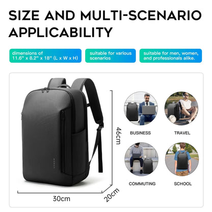Lightweight TPU Laptop Backpack 15.6" with YKK Zipper – Multi-Pocket Business Bag
