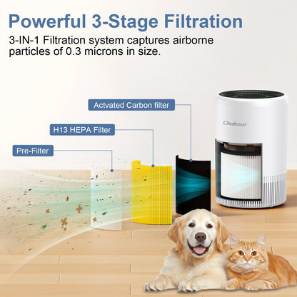 Smart Air Purifier for Bedroom Home, App/Alexa