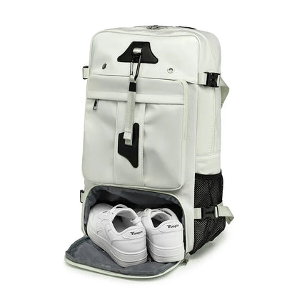 55L Large Capacity Travel Backpack – 15.6" Laptop Compartment, Shoe Pocket, Waterproof for Outdoor & Camping