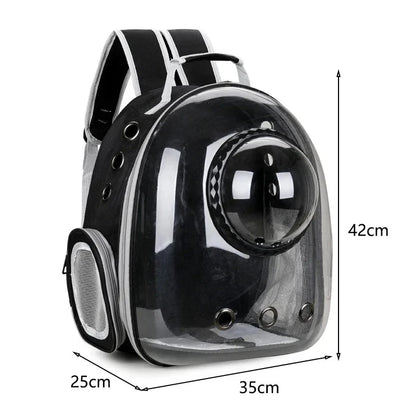 Transparent Space Capsule Pet Backpack Carrier – Foldable Breathable for Cats and Dogs