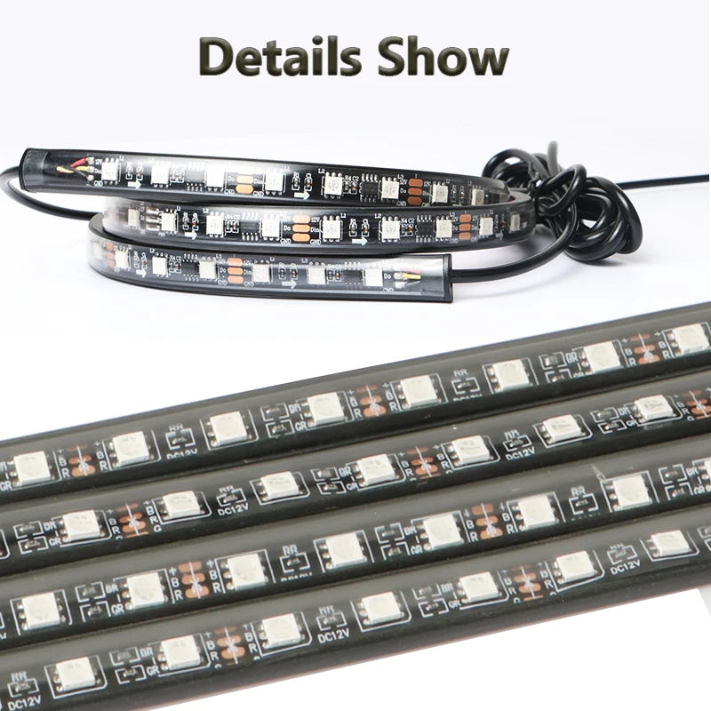 RGB LED Car Underbody Light Kit with App & Remote Control 12V