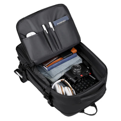 Business Backpack 18" – Water-Resistant PU, Flight-Approved, Overnight & Travel