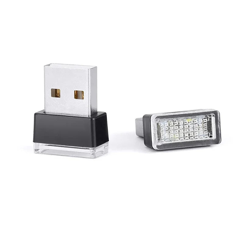 Mini USB LED Car Interior Ambient Light Decorative Plug-In Lamp