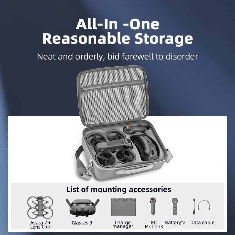 Hard Shell Crossbody Carrying Case for DJI Avata 2