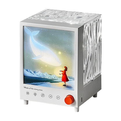 Aurora Box Projector Night Light Bluetooth Ambient Lamp with White Noise and Stepless Dimming for Bedroom