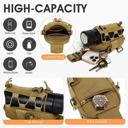 Tactical Sling Chest Bag with MOLLE Webbing – Crossbody & Outdoor