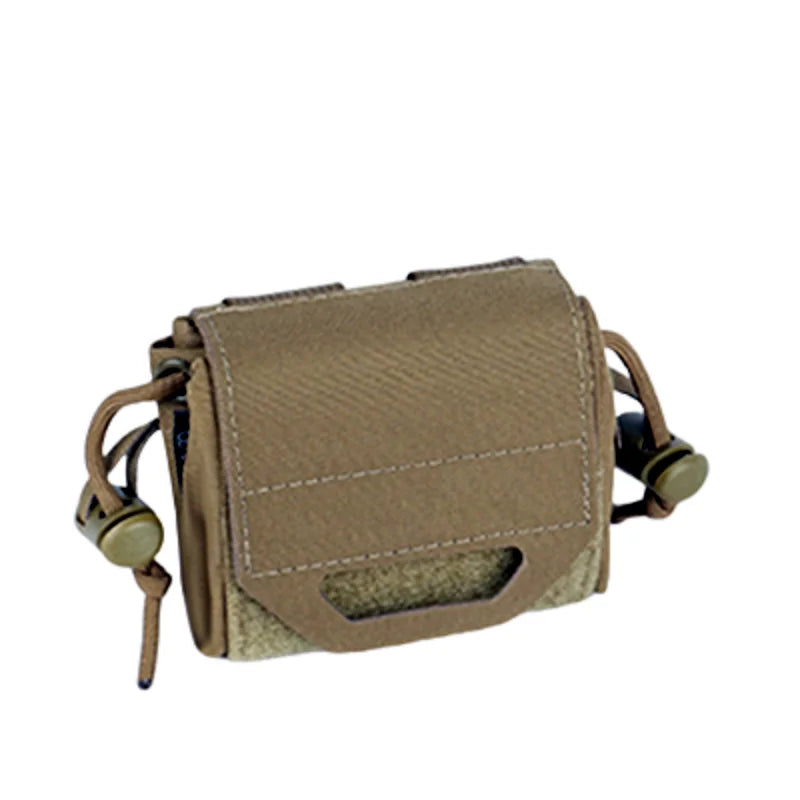 MOLLE Foldable Dump Pouch – Nylon, Hook & Loop, Retention Cord, Drain Grommets, 6 Tactical Colors