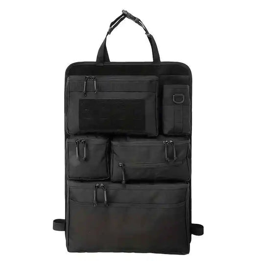 Tactical Car Rear Seat Hanging Storage Bag – Oxford, MOLLE, 60×40cm, Large Capacity, Black / Khaki / CP