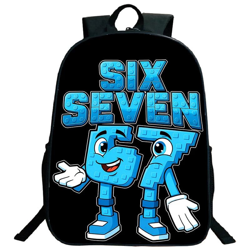 Brainrot 67 Kids School Backpack – Funny Number Print, Lightweight Daypack for Boys & Girls