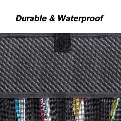 Water-Resistant Fishing Tackle Bag with Carbon Fiber Pattern