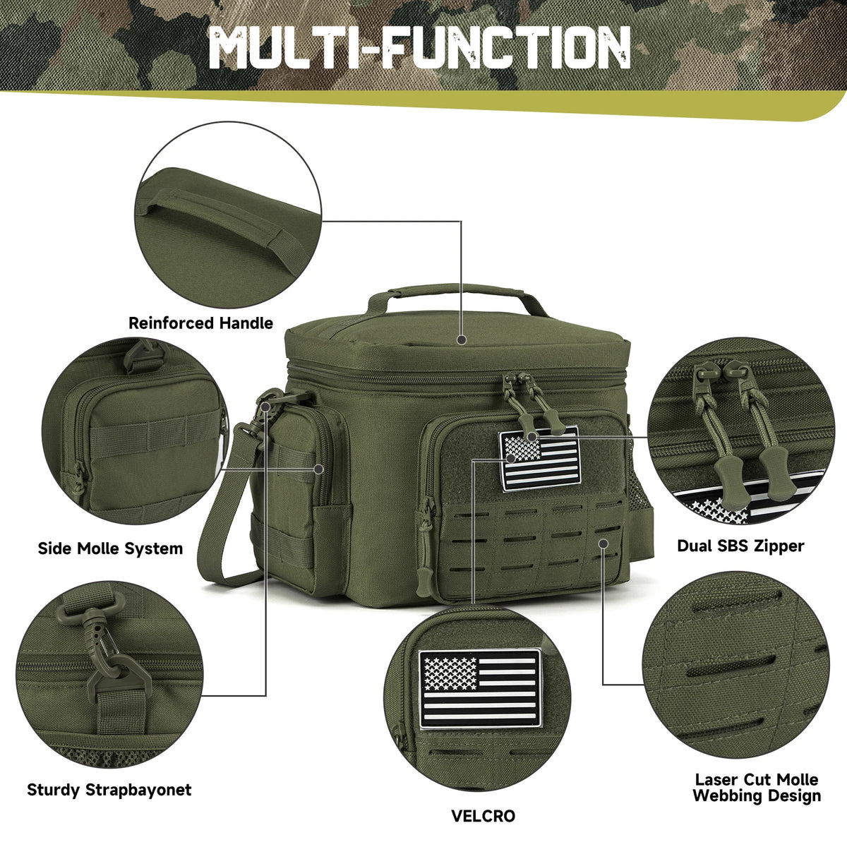 Tactical Insulated Lunch Bag for Men – Heavy Duty Thermal Cooler Bag