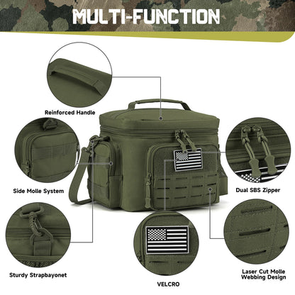 Tactical Insulated Lunch Bag for Men – Heavy Duty Thermal Cooler Bag