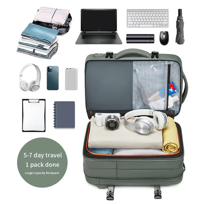 39L Expandable Laptop Backpack with USB Charging – Men & Women