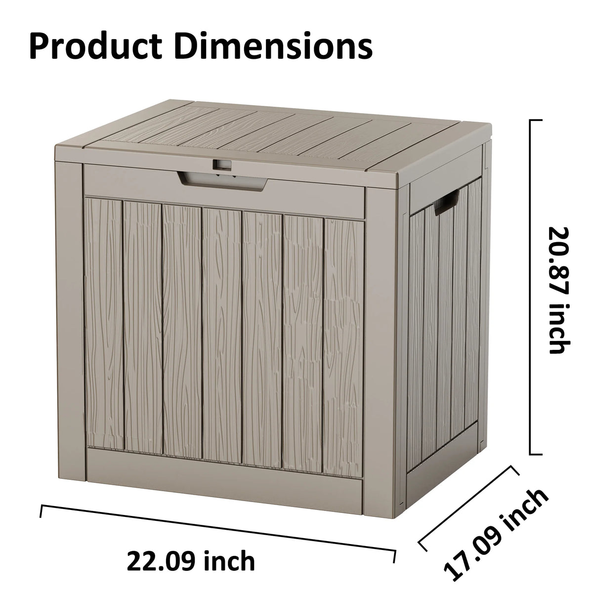 30 Gallon Resin Outdoor Deck Box – Waterproof, UV Protection & Lockable Storage Chest