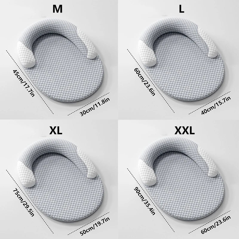 Cooling Ice Silk Pet Bed – Breathable Oval Bolster Bed for Dogs and Cats