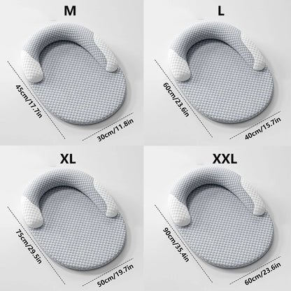 Cooling Ice Silk Pet Bed – Breathable Oval Bolster Bed for Dogs and Cats
