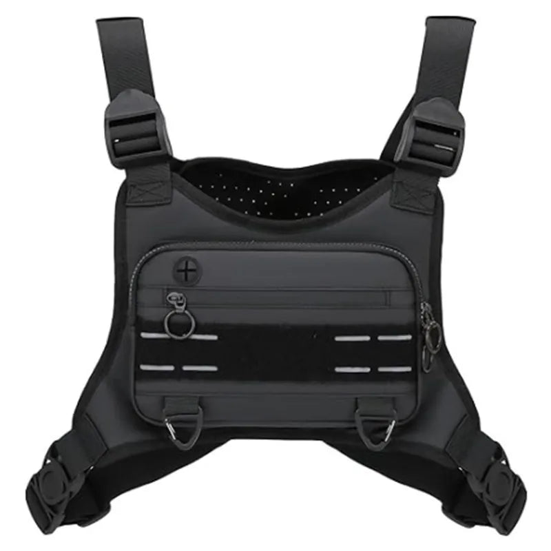 Lightweight Tactical Chest Bag with Reflective Strips – Running, Hiking & EDC