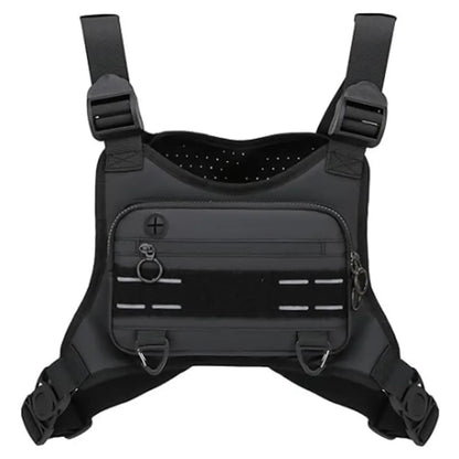 Lightweight Tactical Chest Bag with Reflective Strips – Running, Hiking & EDC
