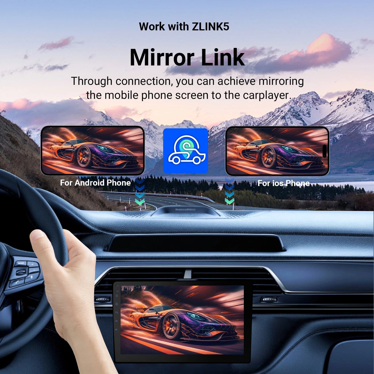 Wireless Double Din Car Stereo 9" Car Radio