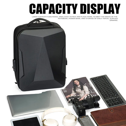 Expandable Business Laptop Backpack – Foldable, Air Cushion Straps, 20–35L