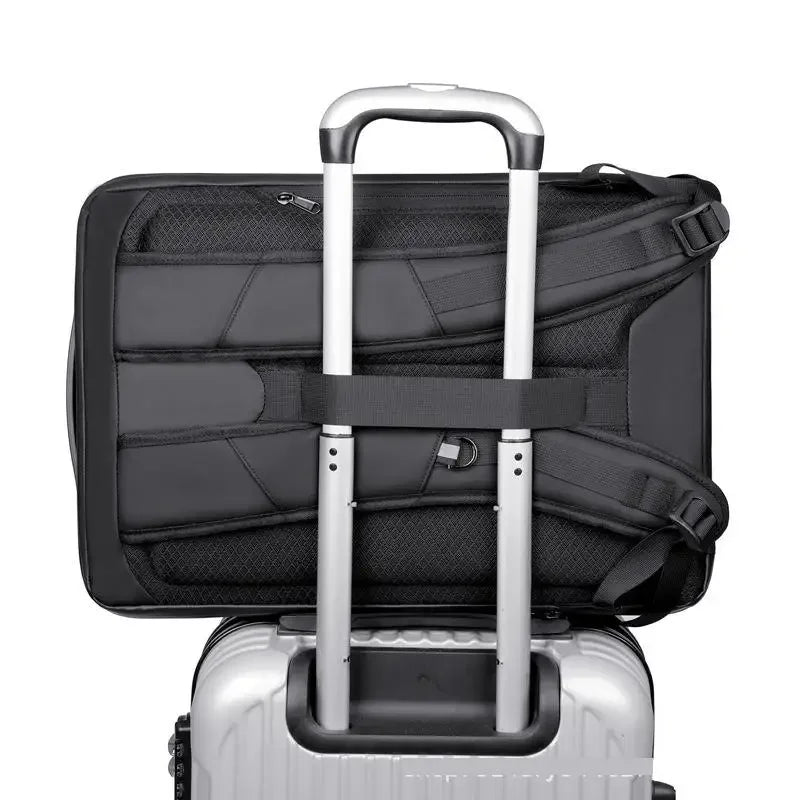 Hard Shell ABS Backpack – USB Charging Port, Water-Repellent, Large Capacity Laptop Bag for Men
