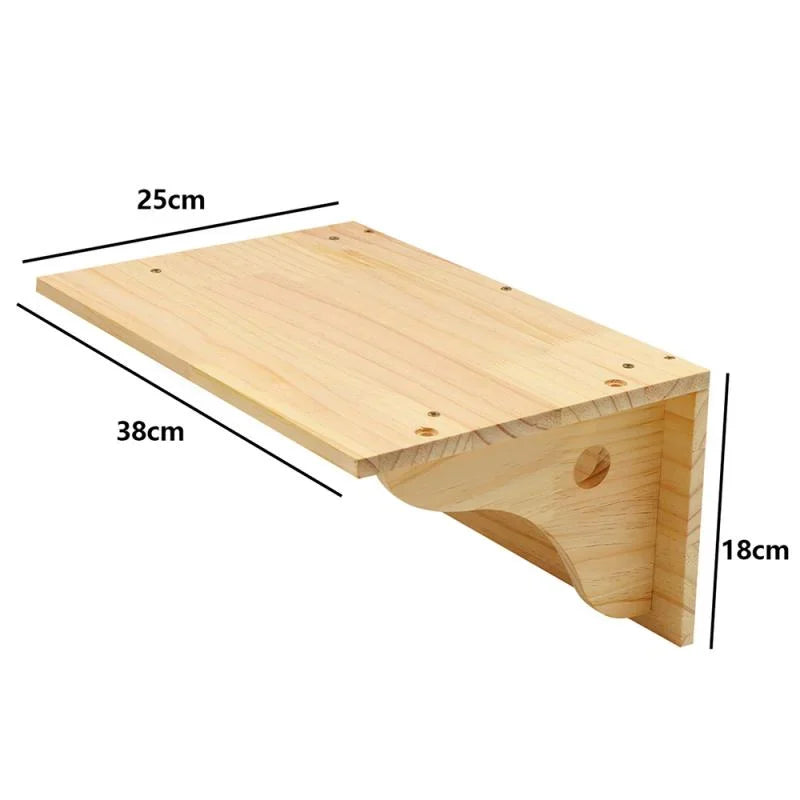 Wall-Mounted Cat Climbing Shelf System – Solid Wood Modular Cat Wall Furniture