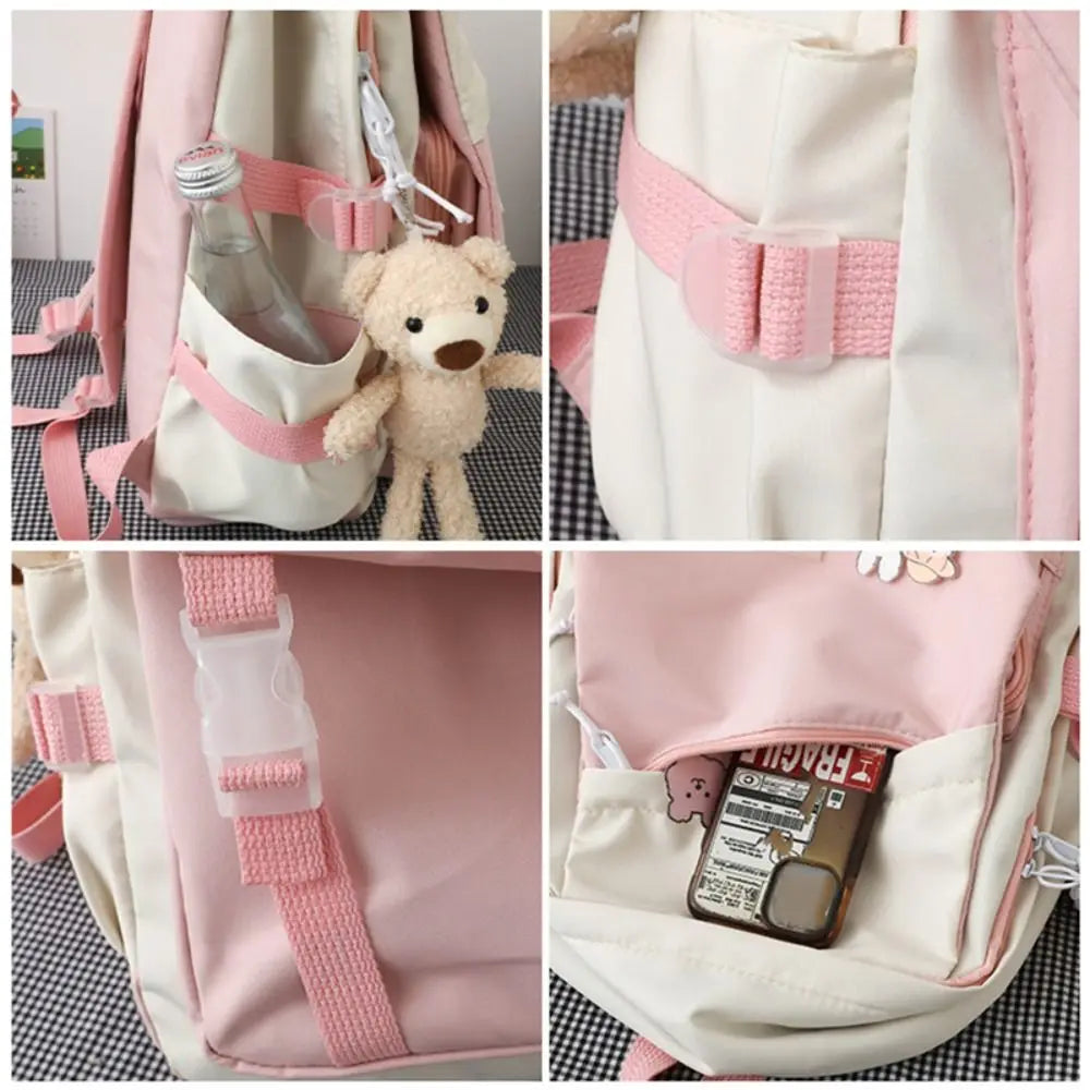 Nylon School Backpack with Optional Accessories