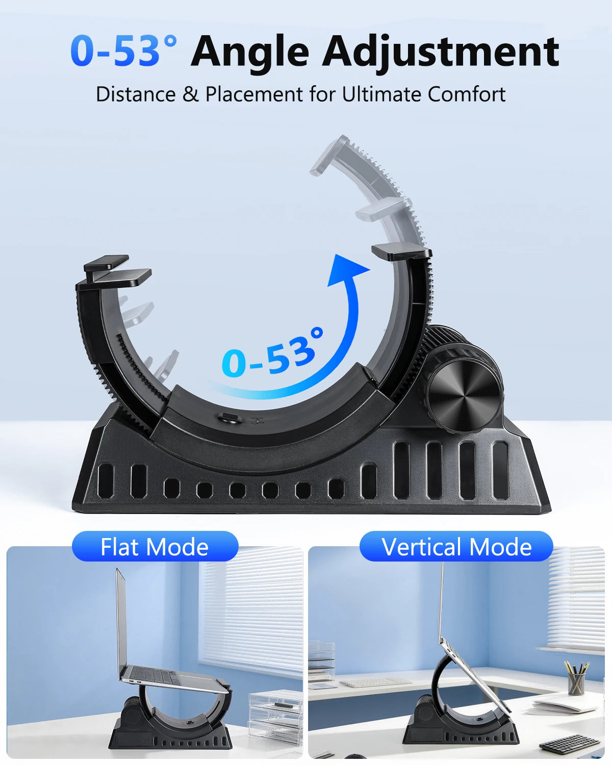 Vertical Laptop Stand Dual Slot Desk Organizer